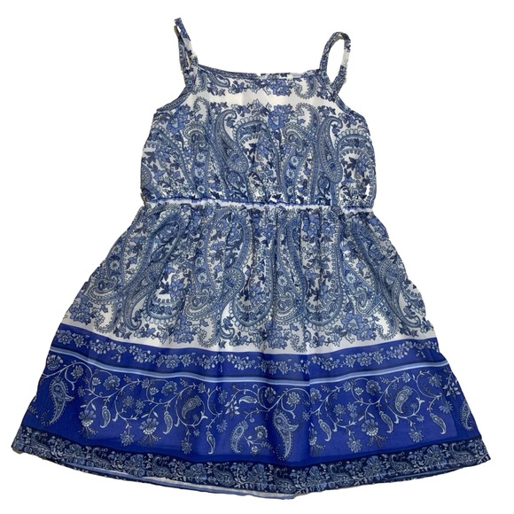 The Children's Place Other - The Children's Place Blue Floral Paisley Spaghetti Strap Toddler Summer Dress